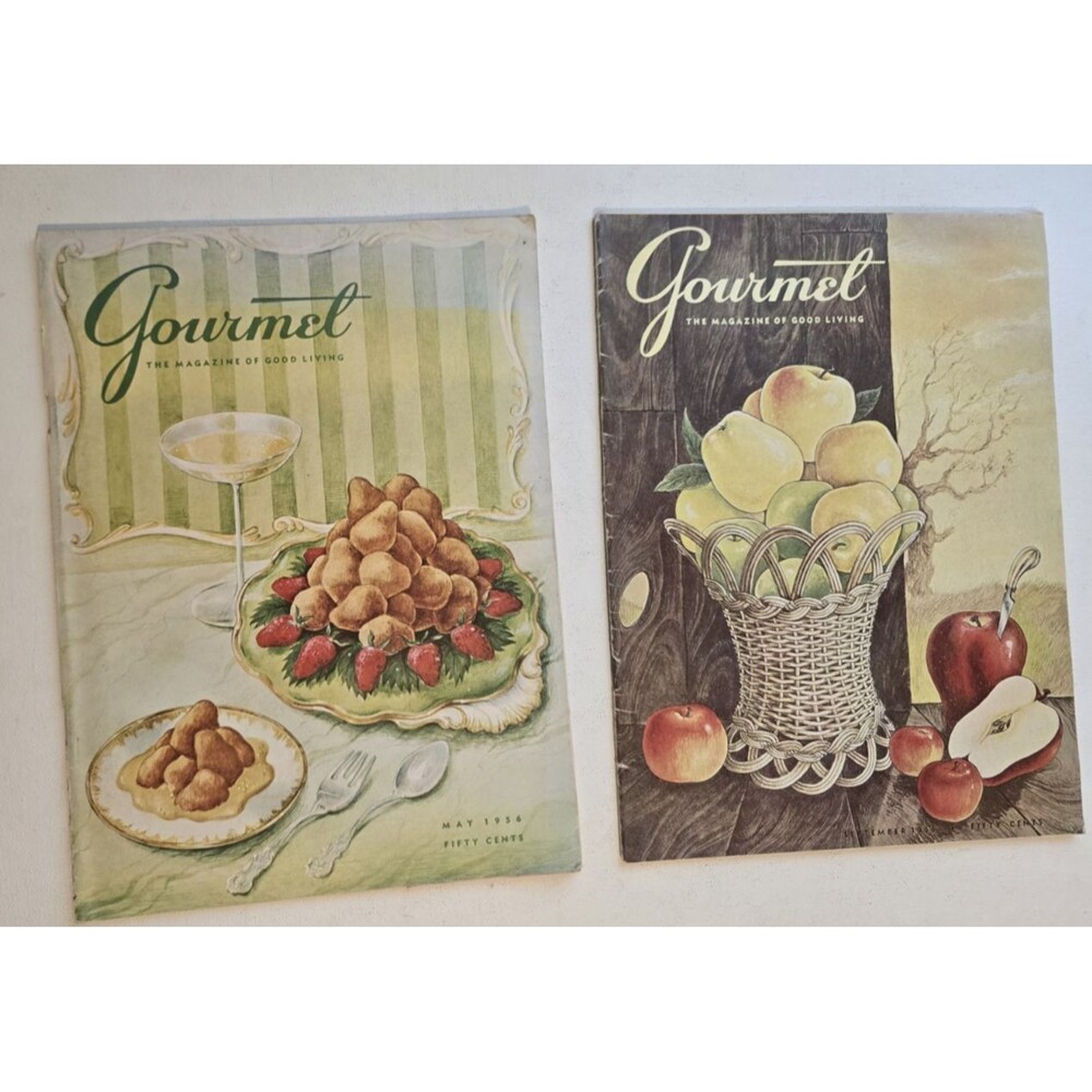 Gourmet Magazine Lot of 2 Magazines 1956
